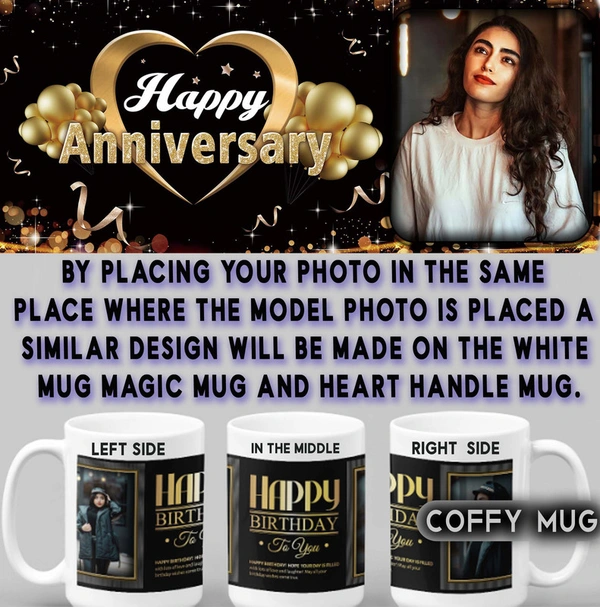 Anniversary Coffy Mug  D.N 36 - HEART HANDLE MUG