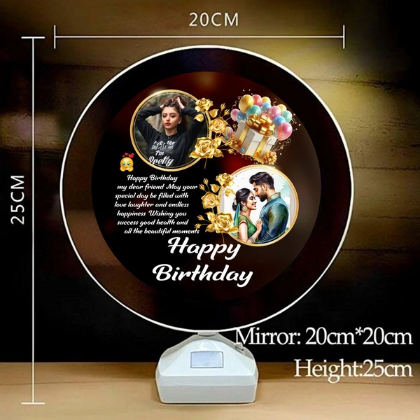 birthday round shape magic mirror D.N 02