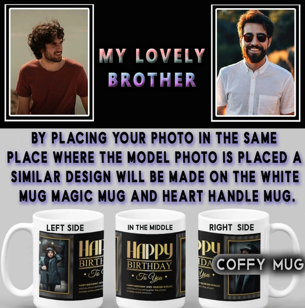 Coffy Mug For BROTHER D.N 04 - HEART HANDLE MUG