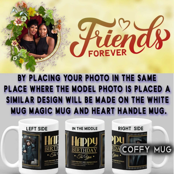 Coffy Mug For Friends D.N 02 - HEART HANDLE MUG
