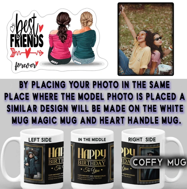 Coffy Mug For Friends D.N 07 - HEART HANDLE MUG