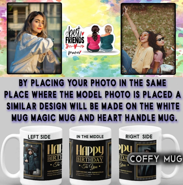 Coffy Mug For Friends D.N 08 - HEART HANDLE MUG