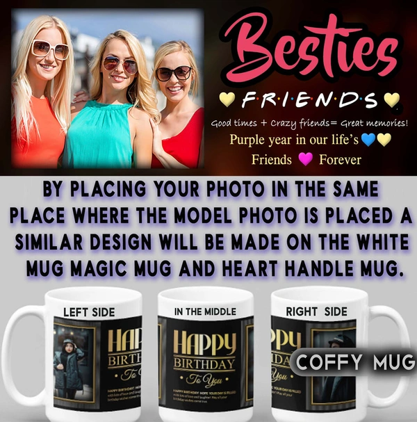 Coffy Mug For Friends D.N 14 - HEART HANDLE MUG