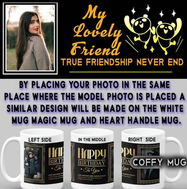 Coffy Mug For Friends D.N 18 - HEART HANDLE MUG
