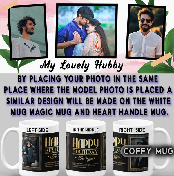 Coffy Mug For Husband D.N 10 - HEART HANDLE MUG