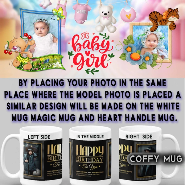 Coffy Mug For LOVELY BABY D.N 02 - HEART HANDLE MUG