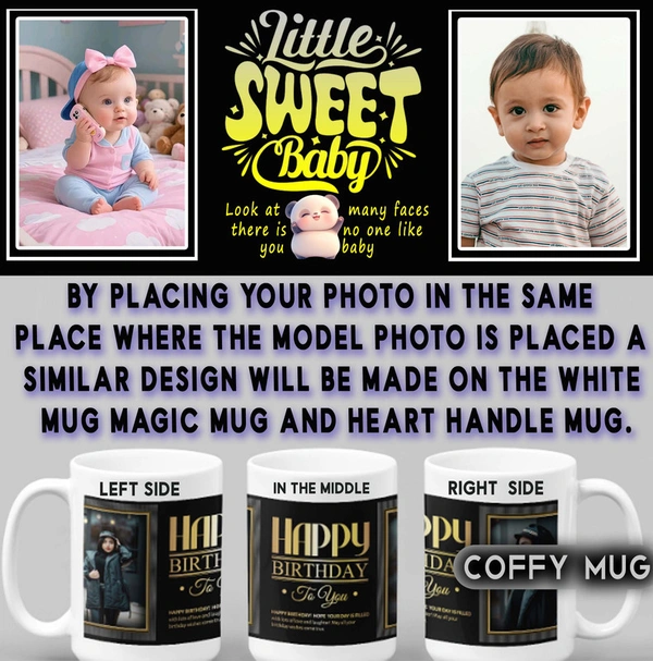 Coffy Mug For LOVELY BABY D.N 08 - HEART HANDLE MUG