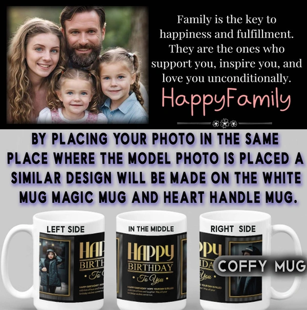 Coffy Mug For LOVELY Family D.N 07 - HEART HANDLE MUG
