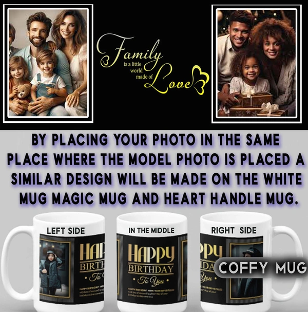 Coffy Mug For LOVELY Family D.N 08 - HEART HANDLE MUG