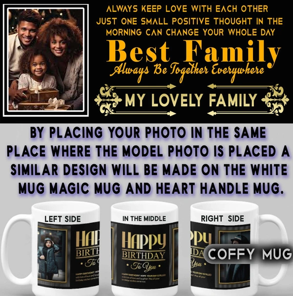 Coffy Mug For LOVELY Family D.N 09 - HEART HANDLE MUG
