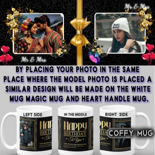 Coffy Mug For LOVERS D.N 05 - HEART HANDLE MUG