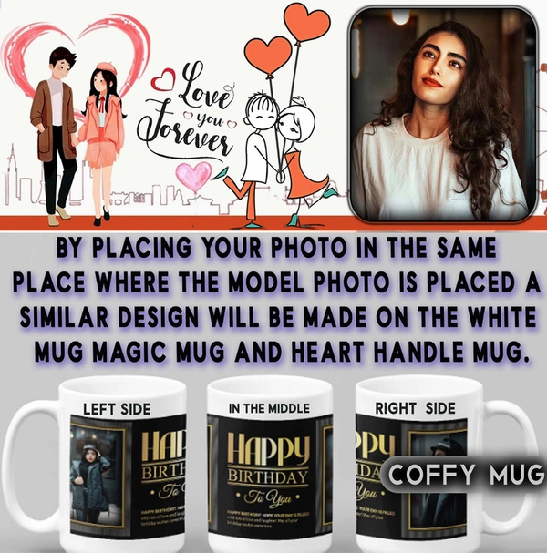 Coffy Mug For LOVERS D.N 18 - HEART HANDLE MUG