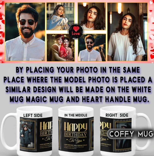 Coffy Mug For LOVERS D.N 19 - HEART HANDLE MUG