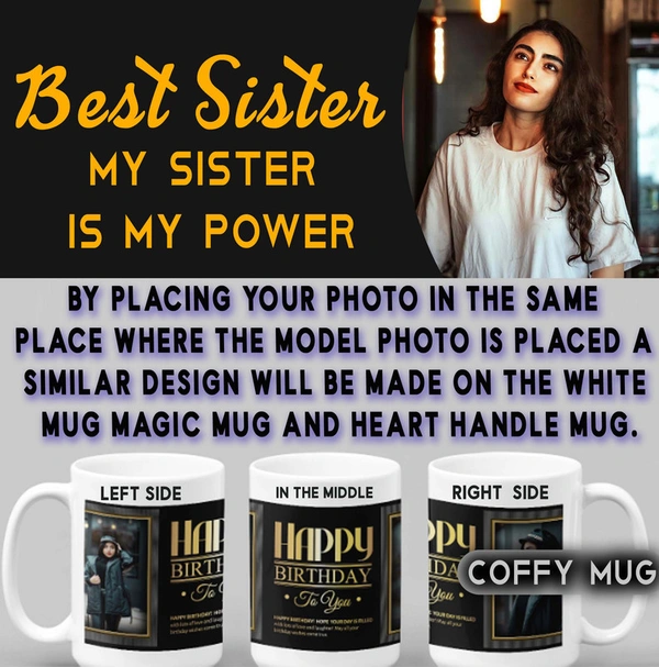 Coffy Mug For Sister D.N 06 - HEART HANDLE MUG