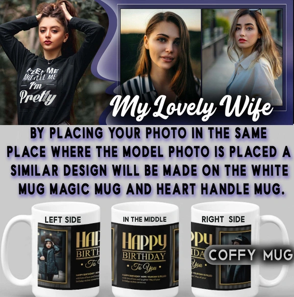 Coffy Mug For Wife D.N 07 - BLACK MUG