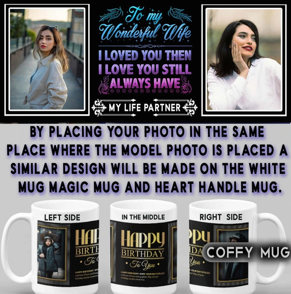 Coffy Mug For Wife D.N 10 - BLACK MUG