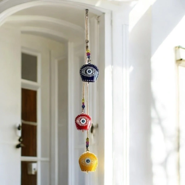Evil Eye Wall Hanging – Handmade Good Luck Charm for Home & Garden