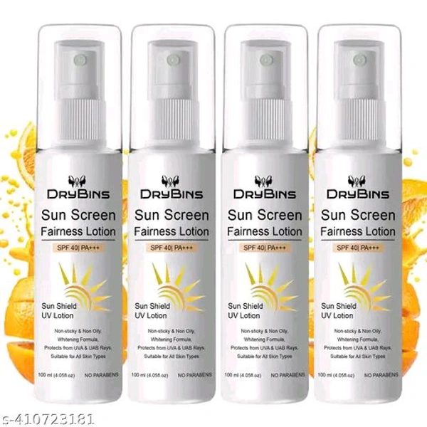 Dry Bins Sunscreen With  Sunlight Resistance 