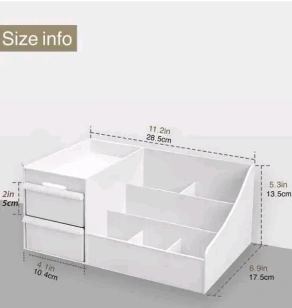 Frekich Large Capacity Cosmetic Storage Makeup Drawer - White