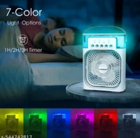 Portable Mini Cooler | Personal Air Conditioners With Water Tank & USB  .  Material : Plastic  - Free, Black
