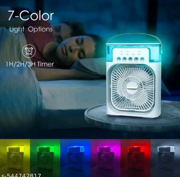 Portable Mini Cooler | Personal Air Conditioners With Water Tank & USB  .  Material : Plastic  - Free, Black