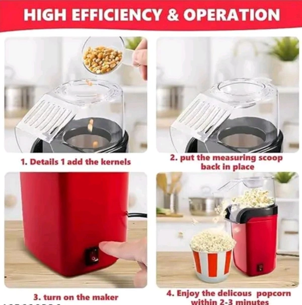 Aluminium Mini Popcorn Machine Maker Stylish Design
Material: Plastic
Product Breadth: 10.5 Cm
Product Height: 10 Cm
Product Length: 1.5 Cm
Net Quantity (N): Pack Of 1
Net Quantity (N): Pack Of 1
 - Red, Free Size