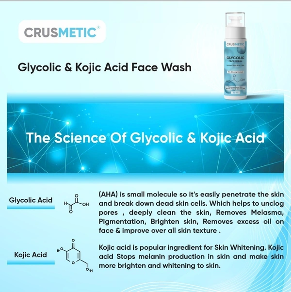CRUSMETIC Glycolic Face Wash- Improves skin texture