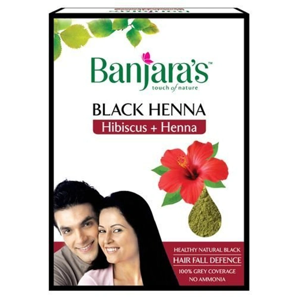 banjaras black henna Hibiscus+Henna.  5 Pieces - 50gm