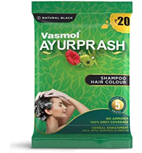 Vasmol Ayurprash shampoo hair colour