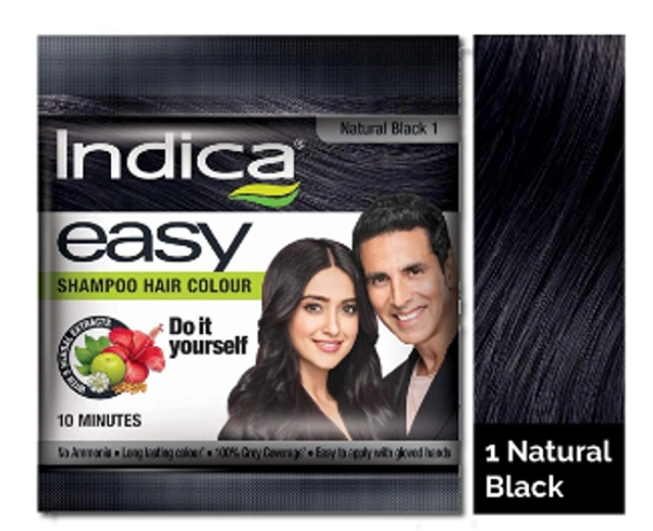 indica easy shampoo hair colour