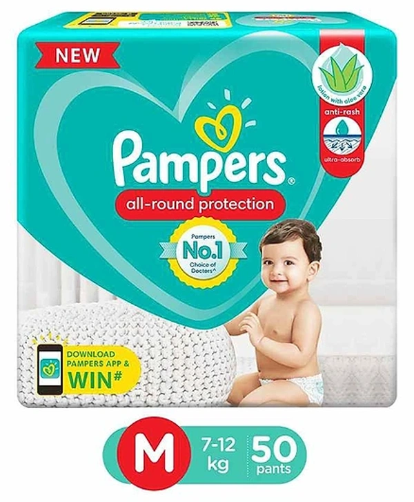 Pampers. M.7-12.  ((2. Pants))