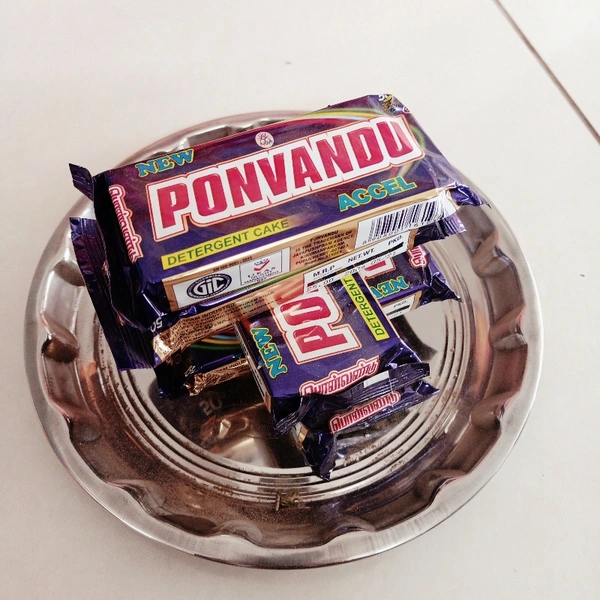 ponuvandu  Soap  - 5×200gm, (( Steel Plate Free ))