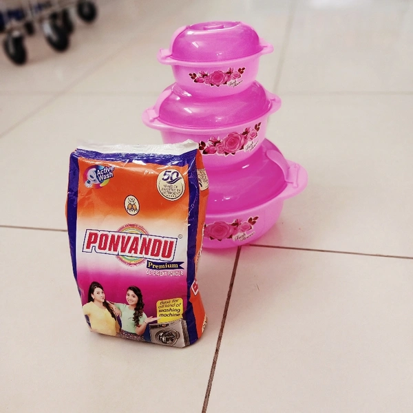 ponuvandu  Detergent Powder  - 1kg, (( 3. box free  ))