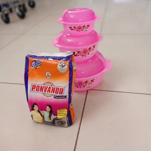 ponuvandu  Detergent Powder  - 1kg, (( 3. box free  ))