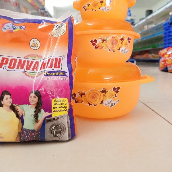 ponuvandu  Detergent Powder  - 1kg, (( 3. box Free ))