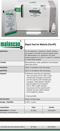 TULIP DIAGNOSTICS Malascan Plus (Rapid Test For Malaria Pf/Pan) - 50
