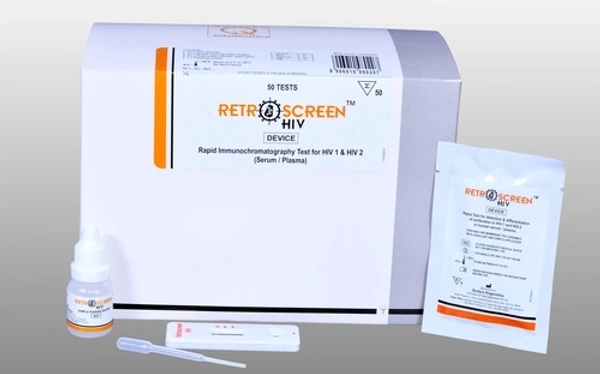 TULIP DIAGNOSTICS  Rapid Immunochromatography Test For HIV1 & HIV2 (Serum/plasma) - 50