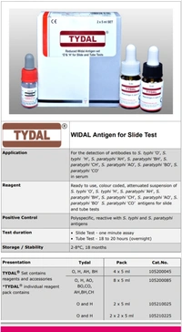 TULIP DIAGNOSTICS Tydal Widal Antigen Set - 4×5ml