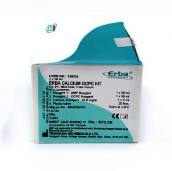 ERBA CALCIUM OCPC Biochemistry Reagent - 2×50ml