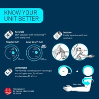 Omron HEM 7361T with bluetooth®, AFIB Indicator, IntelliWrap™ Cuff & Dual User Feature