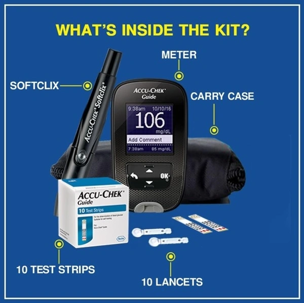 Accu-Chek Guide® Glucometer Kit (with Bluetooth Connectivity)