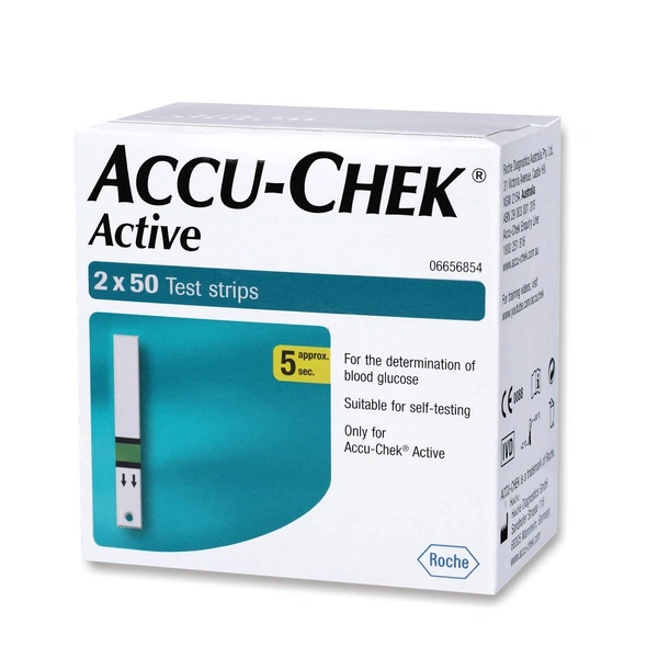 Accu-Chek® Active Test Strips – Pack of 100 (2×50) - 100 Strips