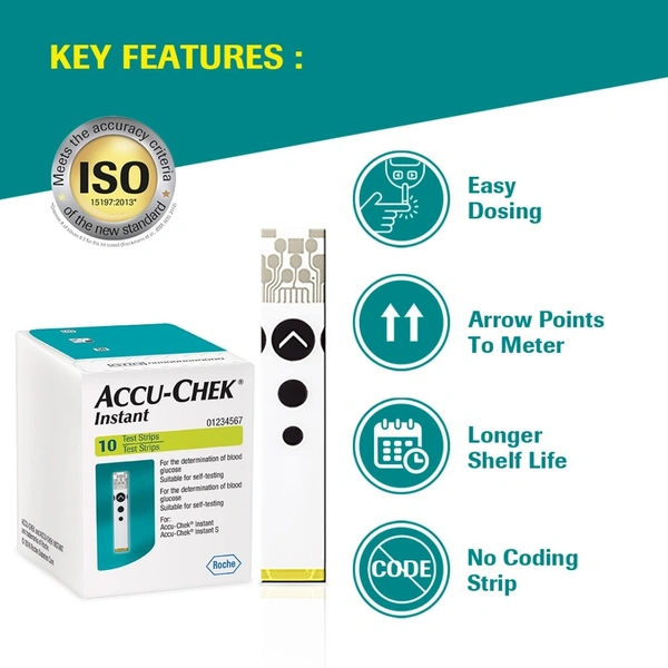 Accu-Chek® Instant Test Strips – Pack of 10 - 10 Strips
