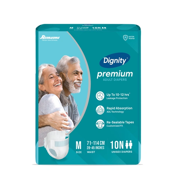 Romson  Dignity Premium Adult Diapers10 Pcs/Pack - Extra Large