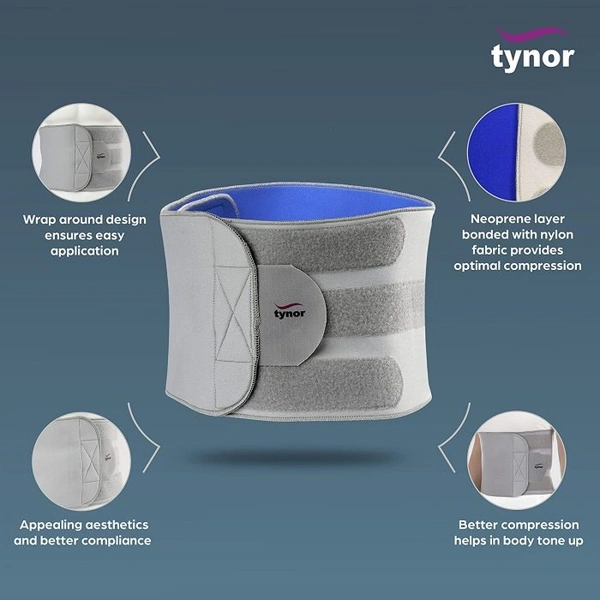 TYNOR ABS WRAP NEOPRENE, GREY, 1 UNIT - UNI