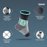 TYNOR ANKLE BINDER URBANE, GREY, 1 UNIT - M