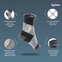 TYNOR ANKLE BINDER, GREY, 1 UNIT - M