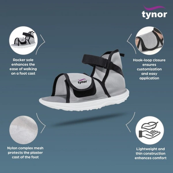 TYNOR CAST SHOE ROCKER SOLE, GREY, 1 UNIT - XL