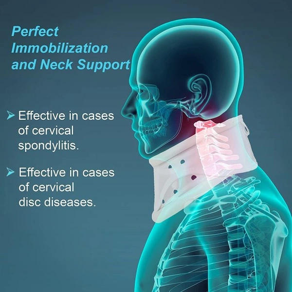 TYNOR CERVICAL COLLAR HARD ADJUSTABLE, WHITE, 1 UNIT - L