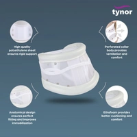 TYNOR CERVICAL COLLAR HARD ADJUSTABLE, WHITE, 1 UNIT - L